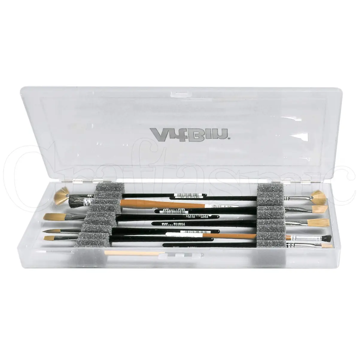 ArtBin KW903 Brush Box with Foam Inserts, Clear Plastic Organizer 35.5cm (14in) | Portable Art Brush Storage - view 4