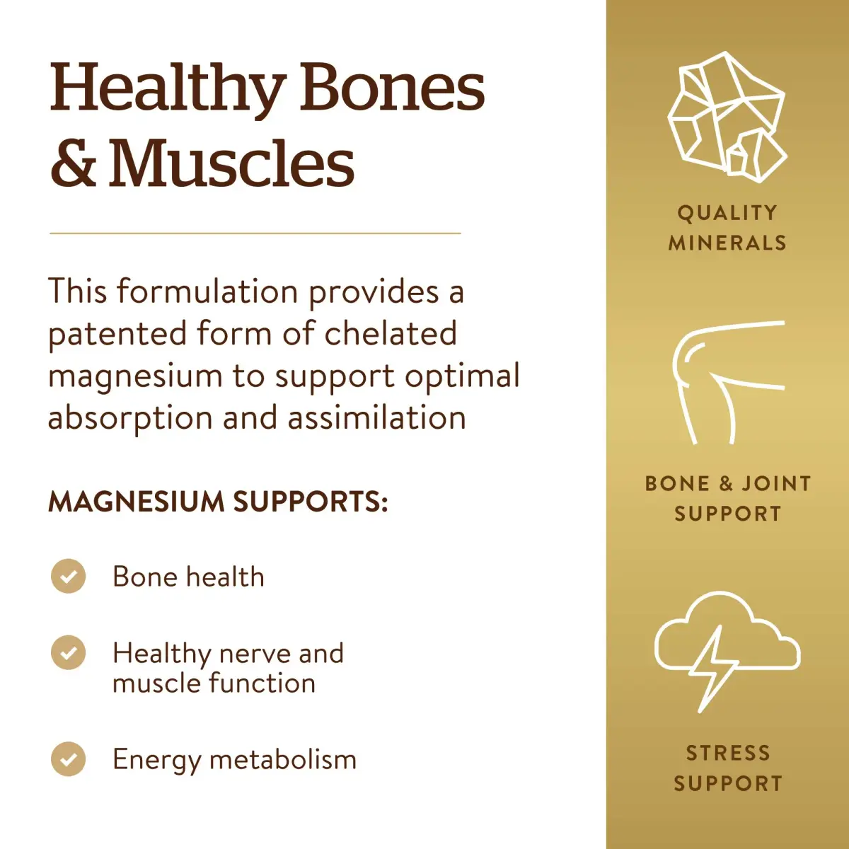 Solgar Chelated Magnesium Tablets 250 Count (113 g / 4 oz) | Supports Nerve & Muscle Function - view 4