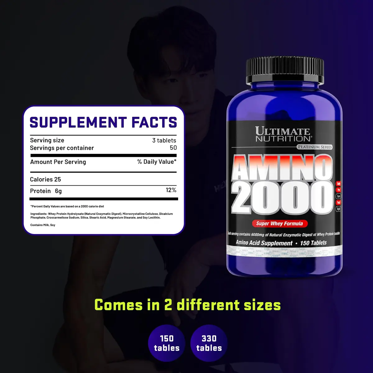 Ultimate Nutrition Amino 2000 Tablets 150 Count | Supports Muscle Growth & Recovery - view 7