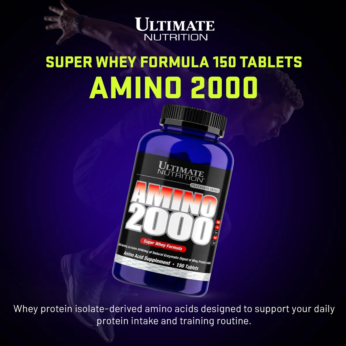 Ultimate Nutrition Amino 2000 Tablets 150 Count | Supports Muscle Growth & Recovery - view 2