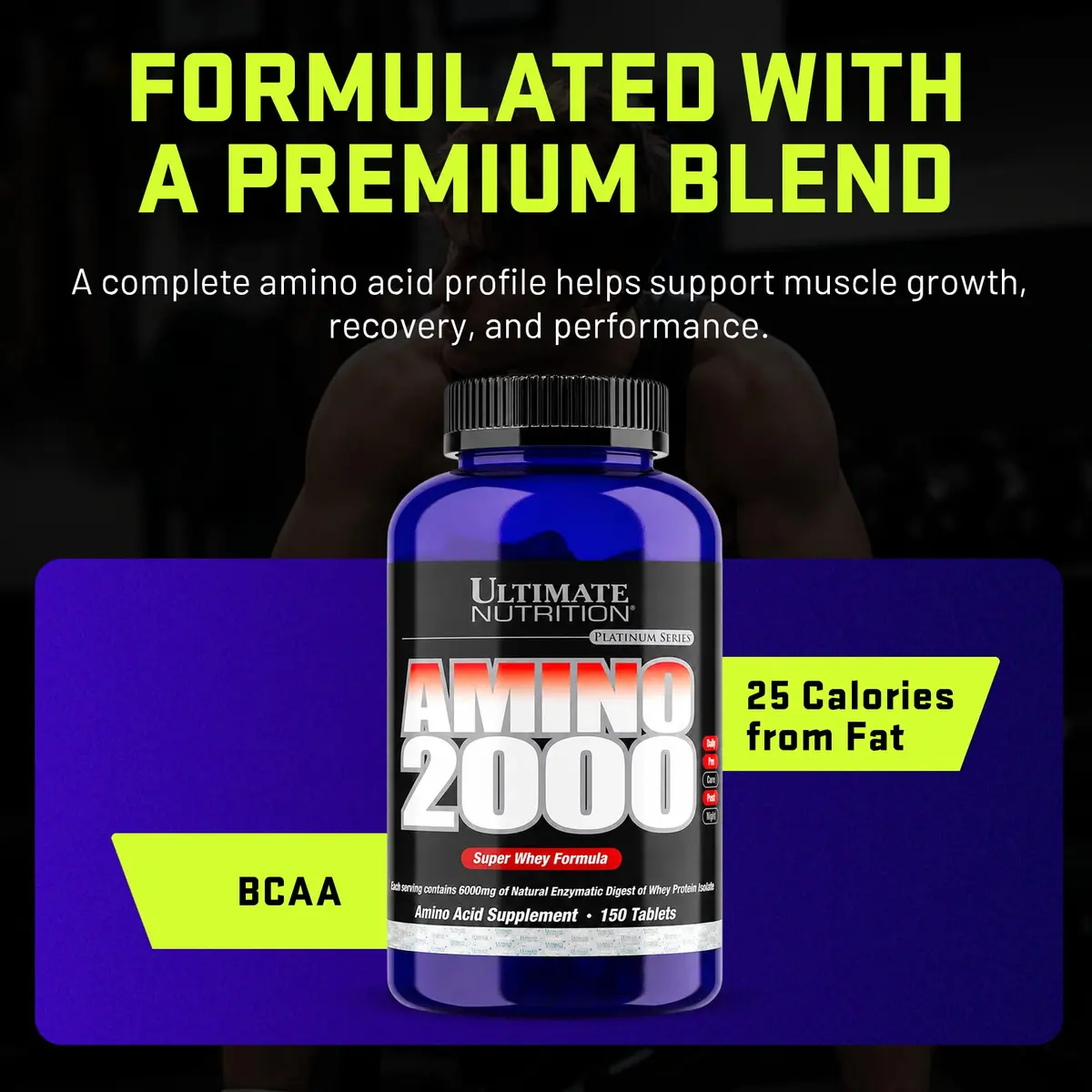 Ultimate Nutrition Amino 2000 Tablets 150 Count | Supports Muscle Growth & Recovery - view 3