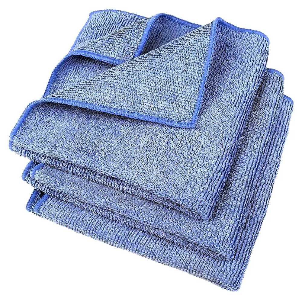 Buffalo Industries Microfiber Cleaning Cloths 12" x 12" Pack of 3 | Ultra-Absorbent, Gentle & Safe for Fine Finishes - main product image