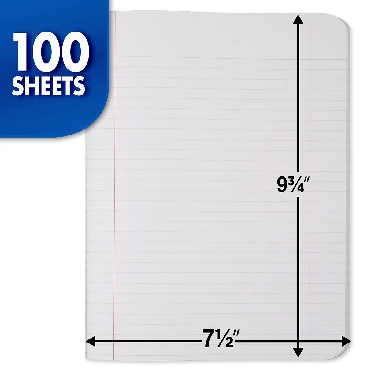 Mead Composition Notebook, College Ruled, 9-3/4" x 7-1/2" | Classic Black Marble Cover for Students & Professionals - view 2