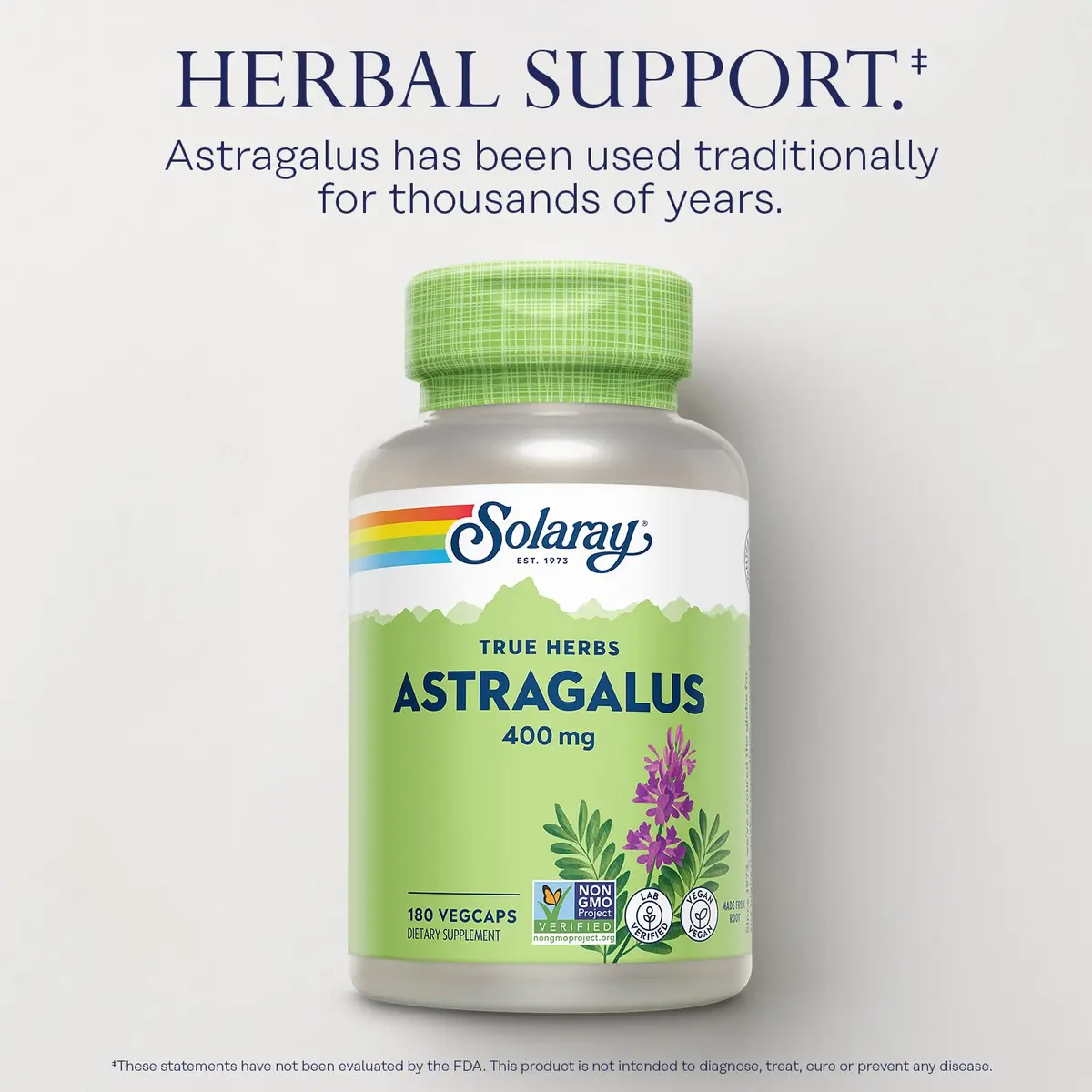 SOLARAY Astragalus Root 400mg | Traditional Herbal Support for Immunity & Stress Relief - view 3