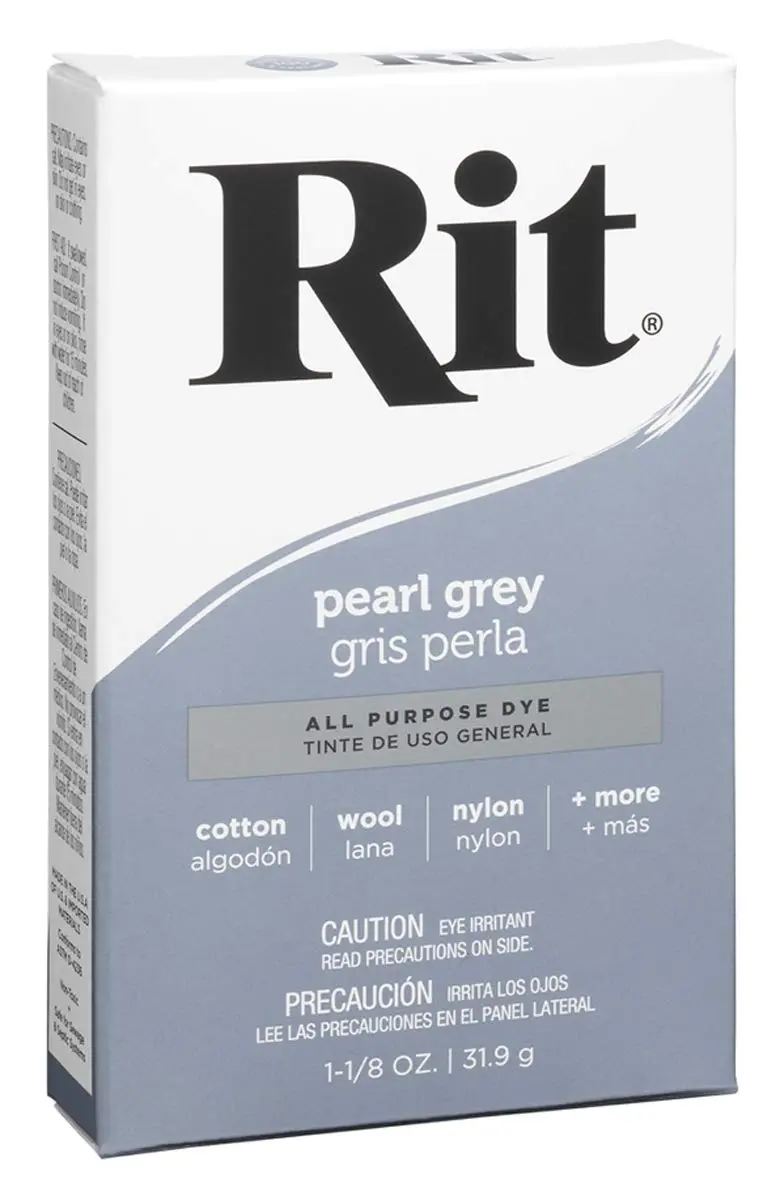 Rit All-Purpose Powder Dye Pearl Gray | Conforms to ASTM D4236, Works on Natural & Synthetic Fibers - main product image
