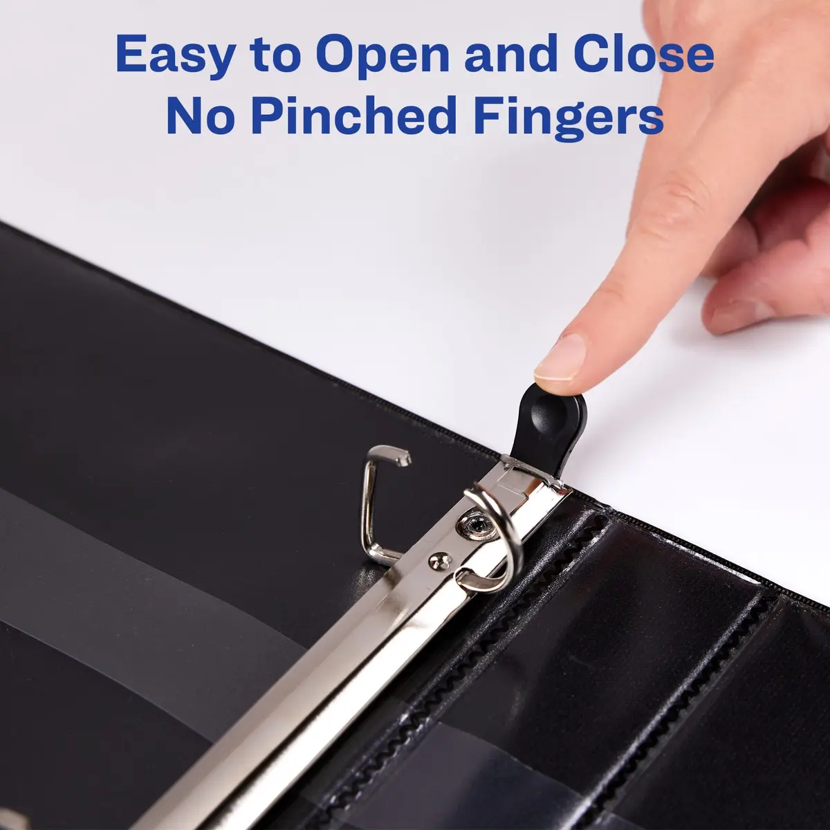 Avery Heavy-Duty View 3 Ring Binder, 2" Rings, Navy Blue | 540 Sheet Capacity, One Touch Lock - view 5