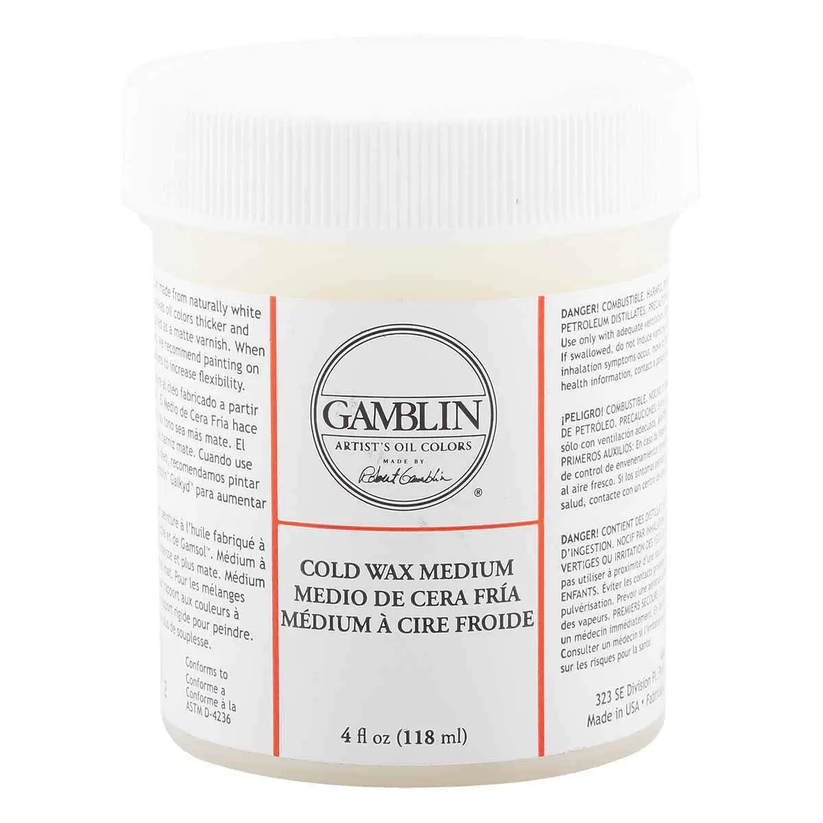 Gamblin Cold Wax Oil Painting Medium Clear 118ml (4 fl oz) | For Oil & Alkyd Paints - main product image