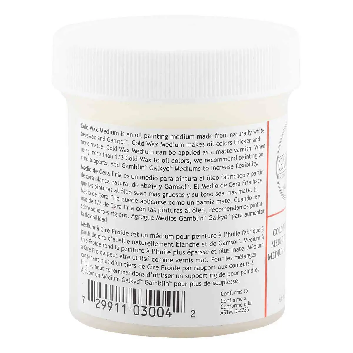 Gamblin Cold Wax Oil Painting Medium Clear 118ml (4 fl oz) | For Oil & Alkyd Paints - view 3