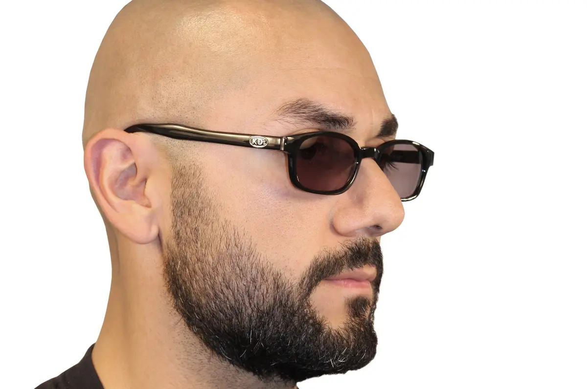 Pacific Coast Original KD's Biker Sunglasses (Black Frame/Dark Grey Lens) | Small Fit, Helmet Compatible, 100% UV Protection - view 5