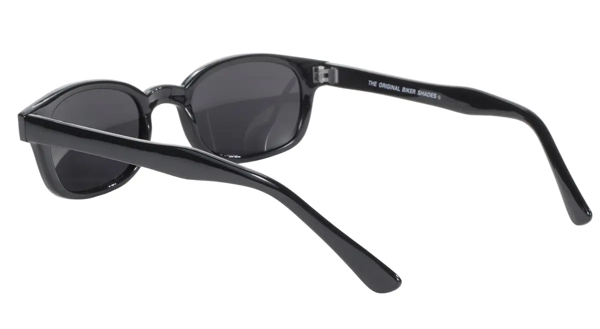 Pacific Coast Original KD's Biker Sunglasses (Black Frame/Dark Grey Lens) | Small Fit, Helmet Compatible, 100% UV Protection - view 6