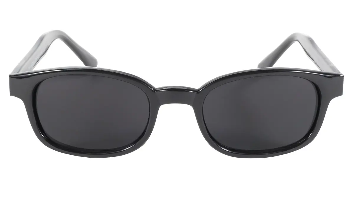 Pacific Coast Original KD's Biker Sunglasses (Black Frame/Dark Grey Lens) | Small Fit, Helmet Compatible, 100% UV Protection - view 3