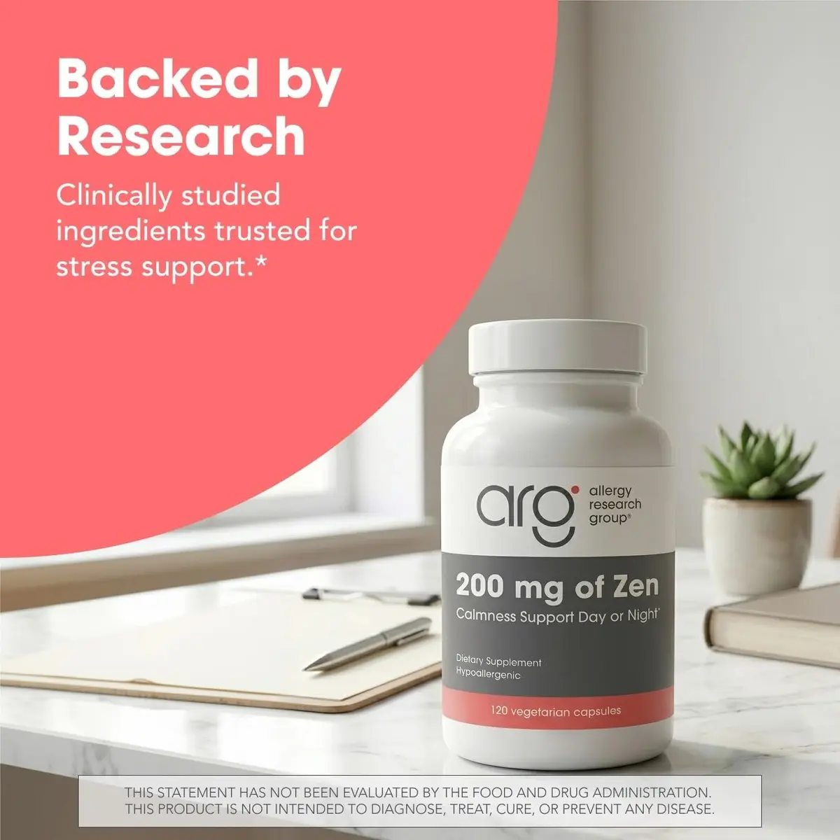 Allergy Research Group 200 mg of Zen L-Theanine & GABA | Stress & Relaxation Support - view 5