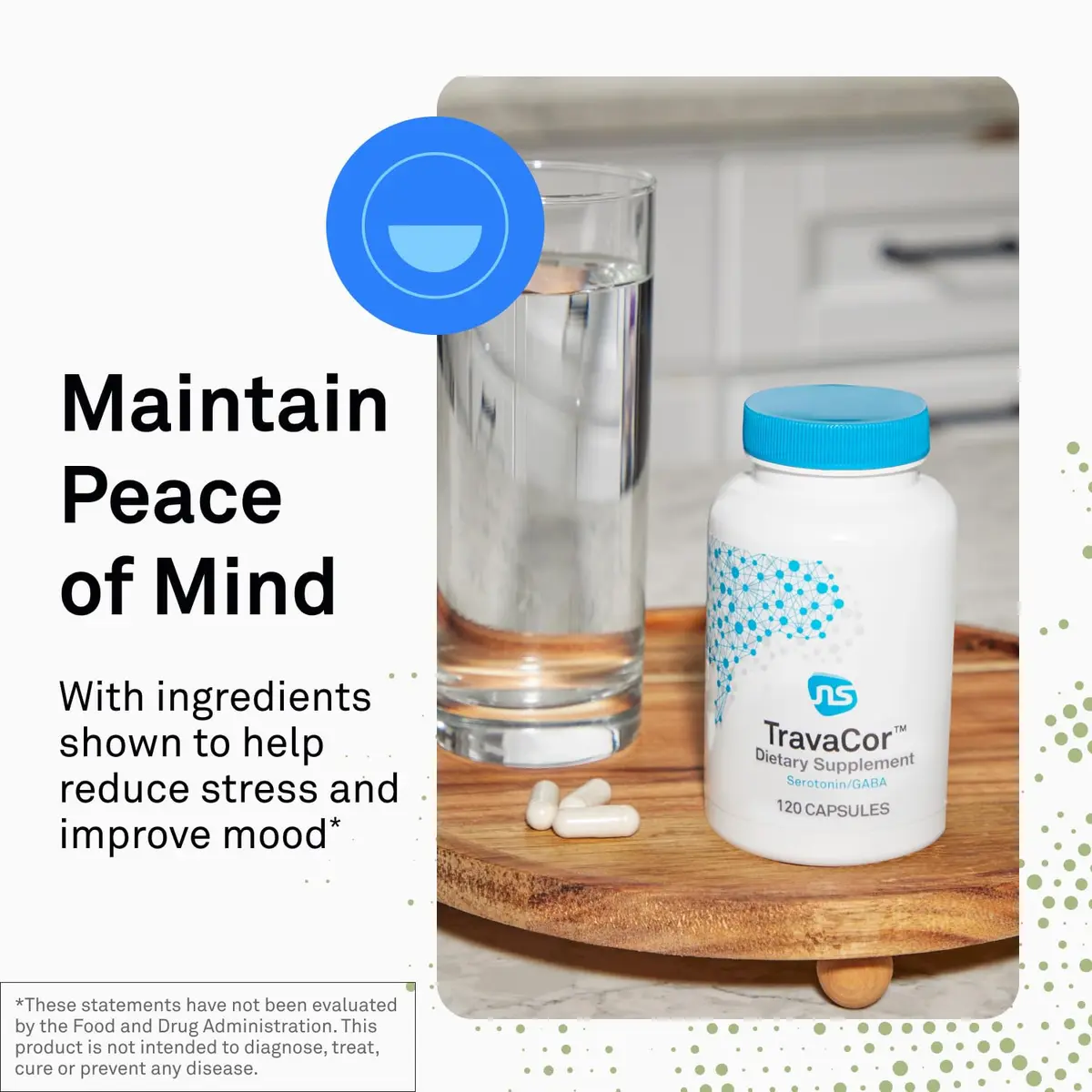 NeuroScience TravaCor Mood Support Supplement, 120 Capsules | Supports Calm & Stress Relief - view 2