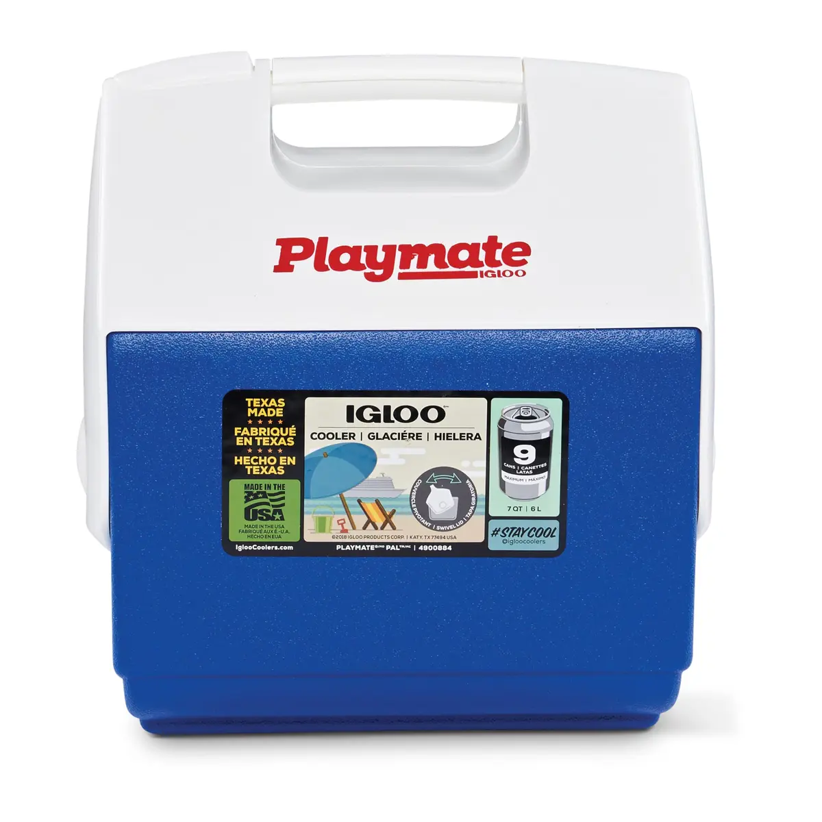 Igloo Playmate Pal 7 Qt Cooler | Blue/White Portable Insulated Ice Chest - view 7