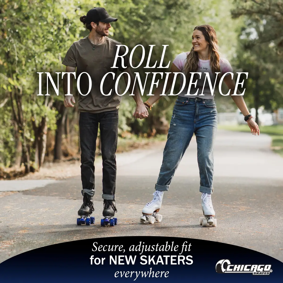 Chicago Skates Black Quad Roller Skates for Men & Women | Classic Adjustable High-Top Design for Indoor & Outdoor Use - view 6