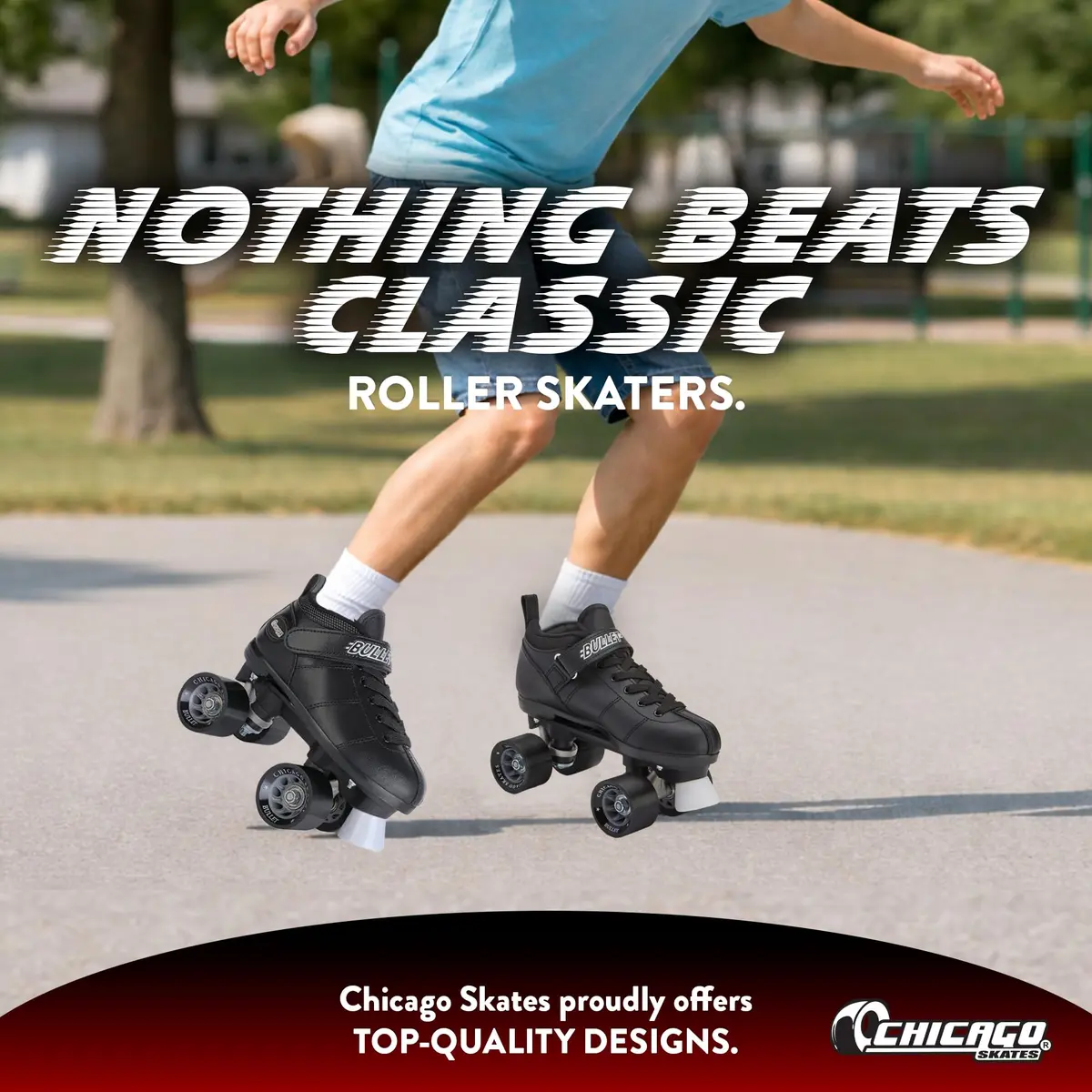 Chicago Skates Bullet Speed Roller Skates – Adjustable Quad Roller Skates Women Men, Durable Skates, Top Performance with Front Stopper, 62mm Urethane Wheels, Low-Cut Ankle Boot, Indoor Outdoor Toys - view 5