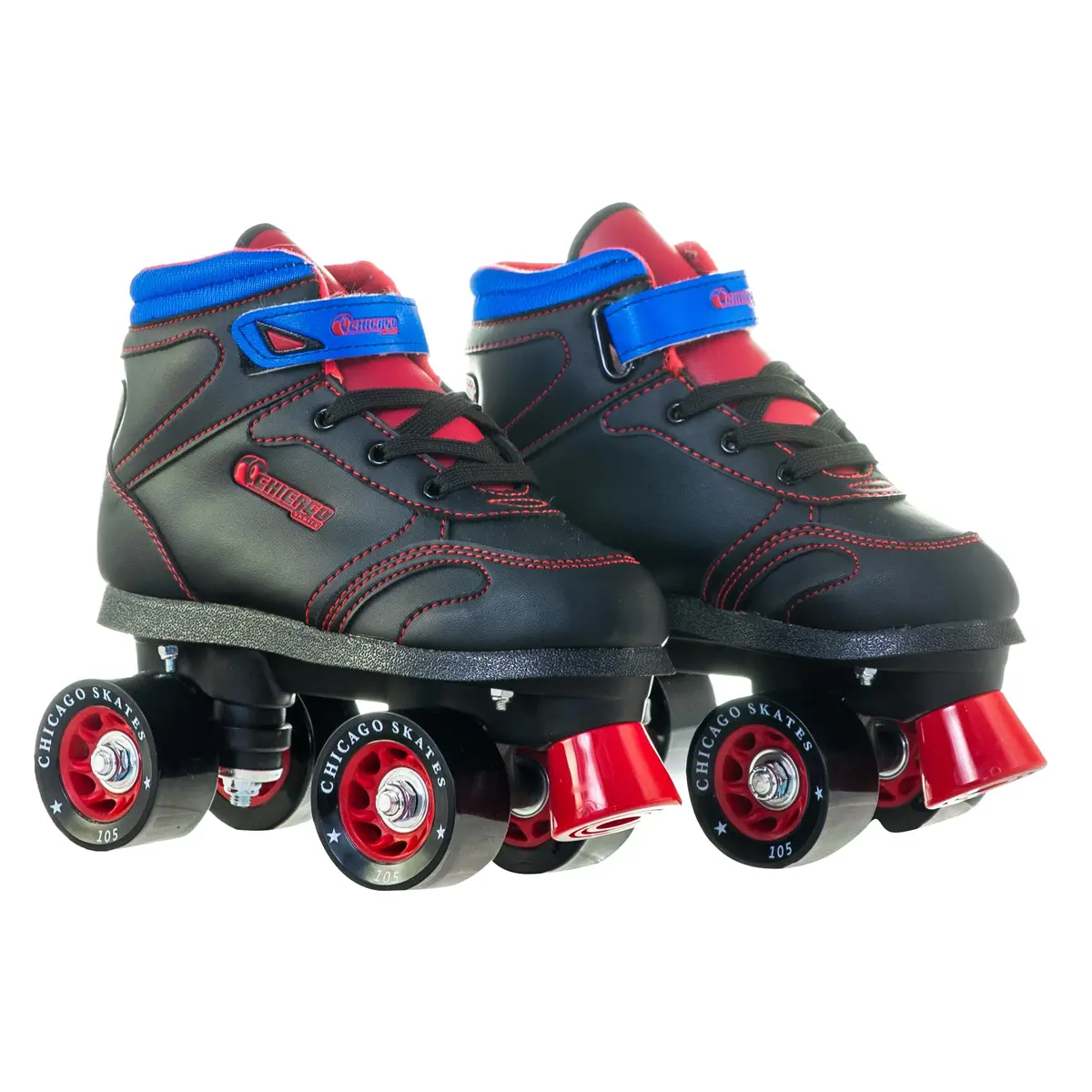Chicago Skates Sidewalk Roller Skates – Durable, Top Performance Indoor/Outdoor Use Skate Shoes for Girls & Boys, High-Top Boot Safety Youth Quad Skates, 60mm PU Wheels, Adjustable Chassis & Trucks - main product image