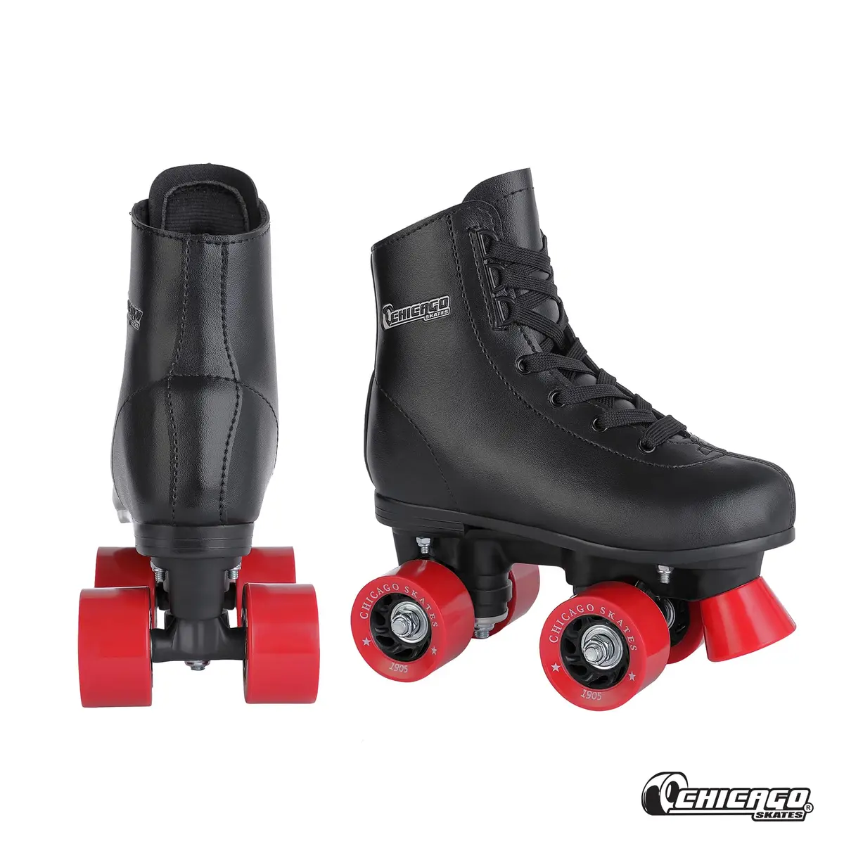 Chicago Skates Rink Roller Skates – Classic High-Top Quad Skates, Padded Ankle Support, 54mm Urethane Wheels, Adjustable Trucks, Indoor & Outdoor Use - view 2