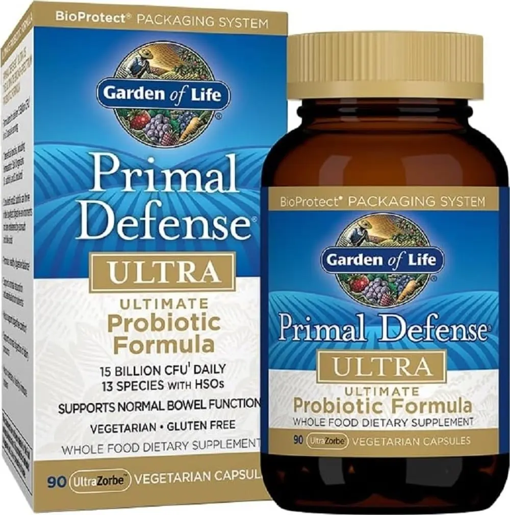 Garden of Life Primal Defense Ultra Probiotic 90 Capsules | 15 Billion CFU & 13 Strains Plus HSOs - main product image