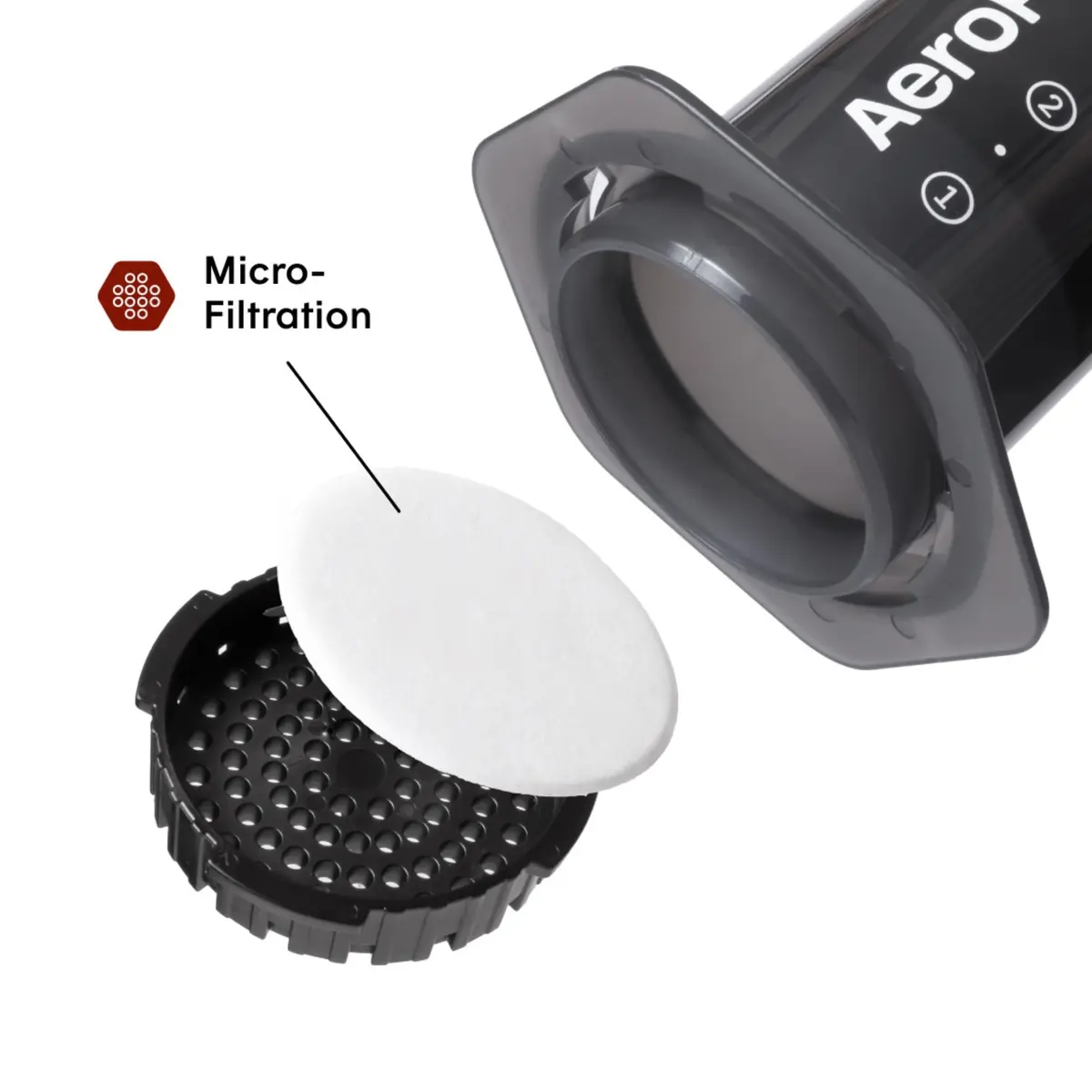 AeroPress Original Coffee Press, French Press, Pour-Over & Espresso Style Coffee Maker | Brews 1-3 Servings, 296ml (10 Fl Oz) - view 3