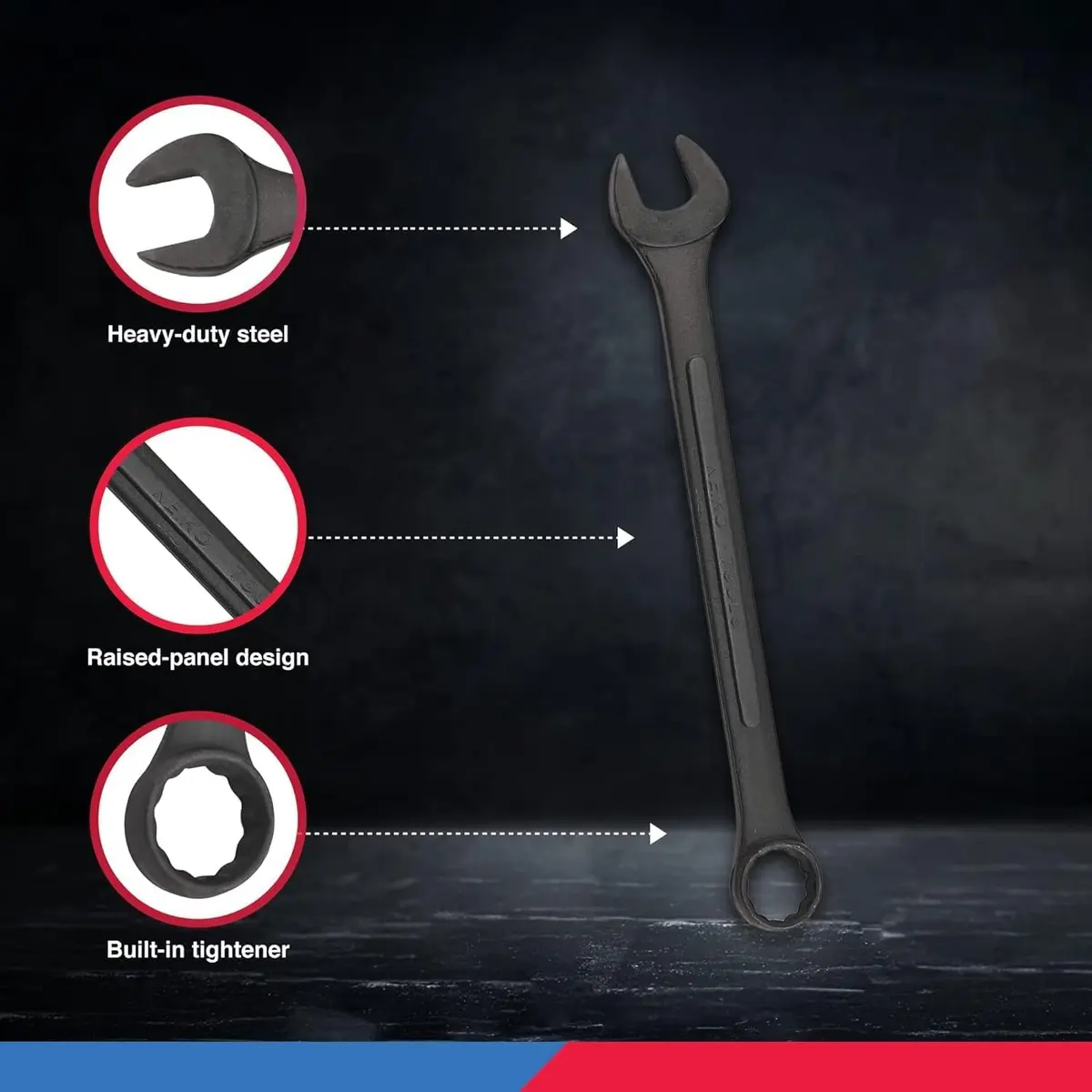 NEIKO Wrench Set 16 Piece | Heavy Duty MM | Raised Panel Construction - view 4