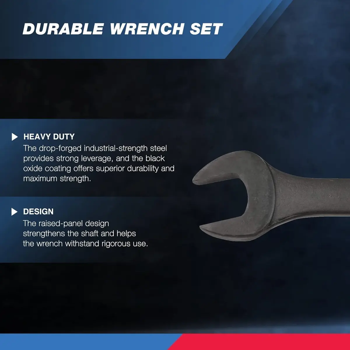 NEIKO Wrench Set 16 Piece | Heavy Duty MM | Raised Panel Construction - view 2