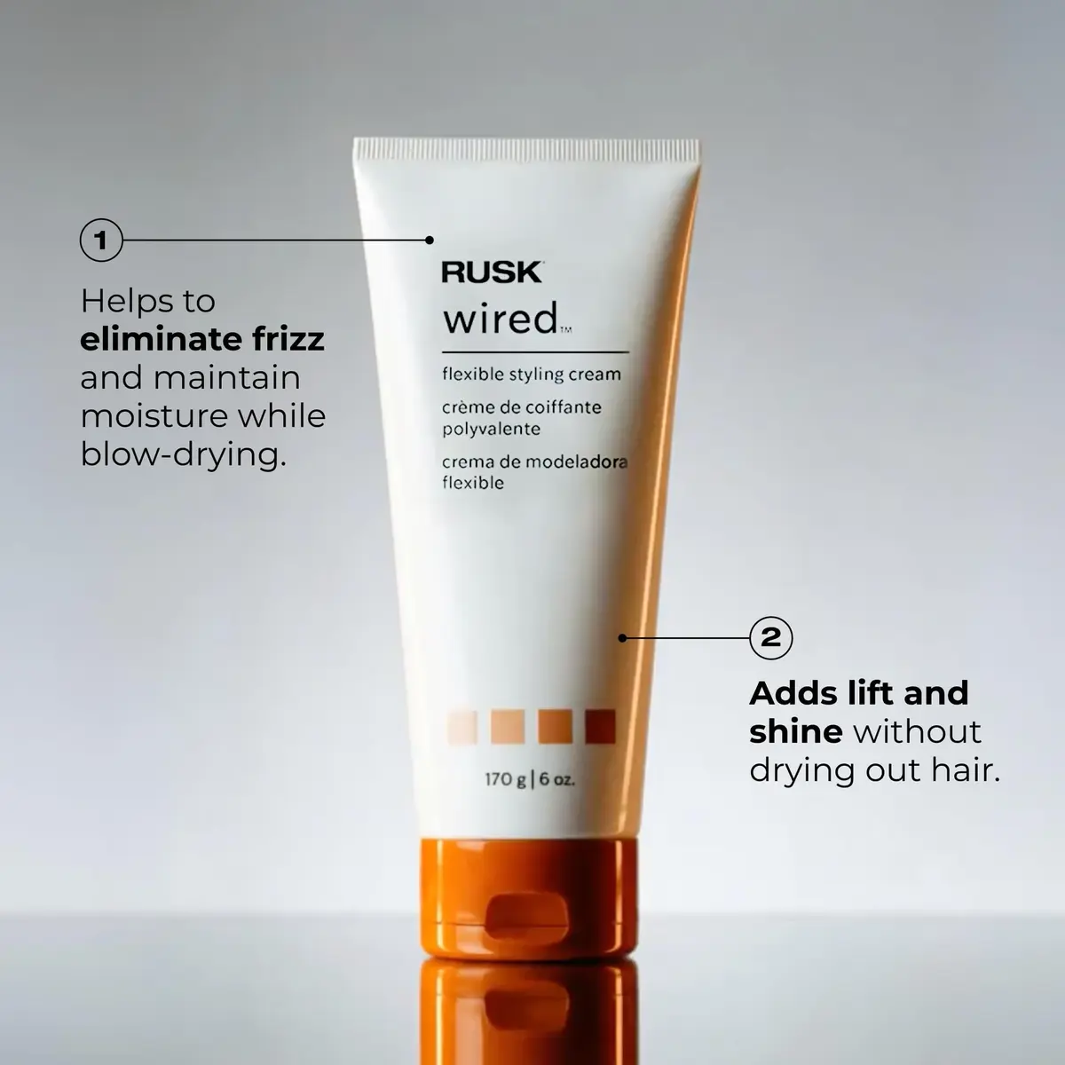RUSK Designer Collection Wired Flexible Styling Creme 6 Oz | Flexible Hold & Texture Support - view 5