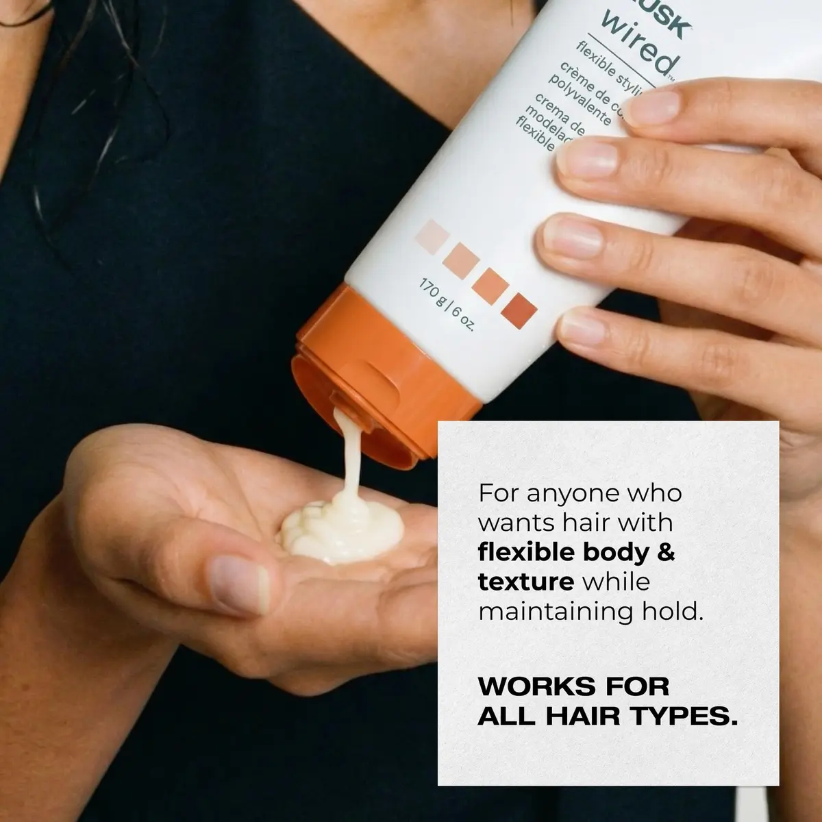 RUSK Designer Collection Wired Flexible Styling Creme 6 Oz | Flexible Hold & Texture Support - view 6