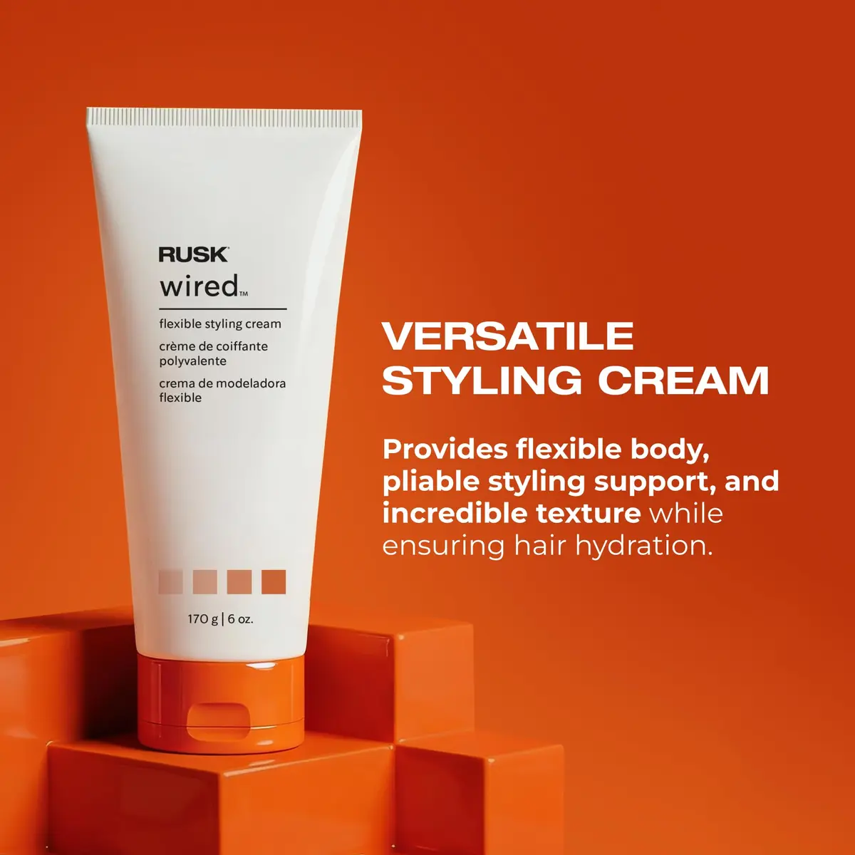 RUSK Designer Collection Wired Flexible Styling Creme 6 Oz | Flexible Hold & Texture Support - view 3