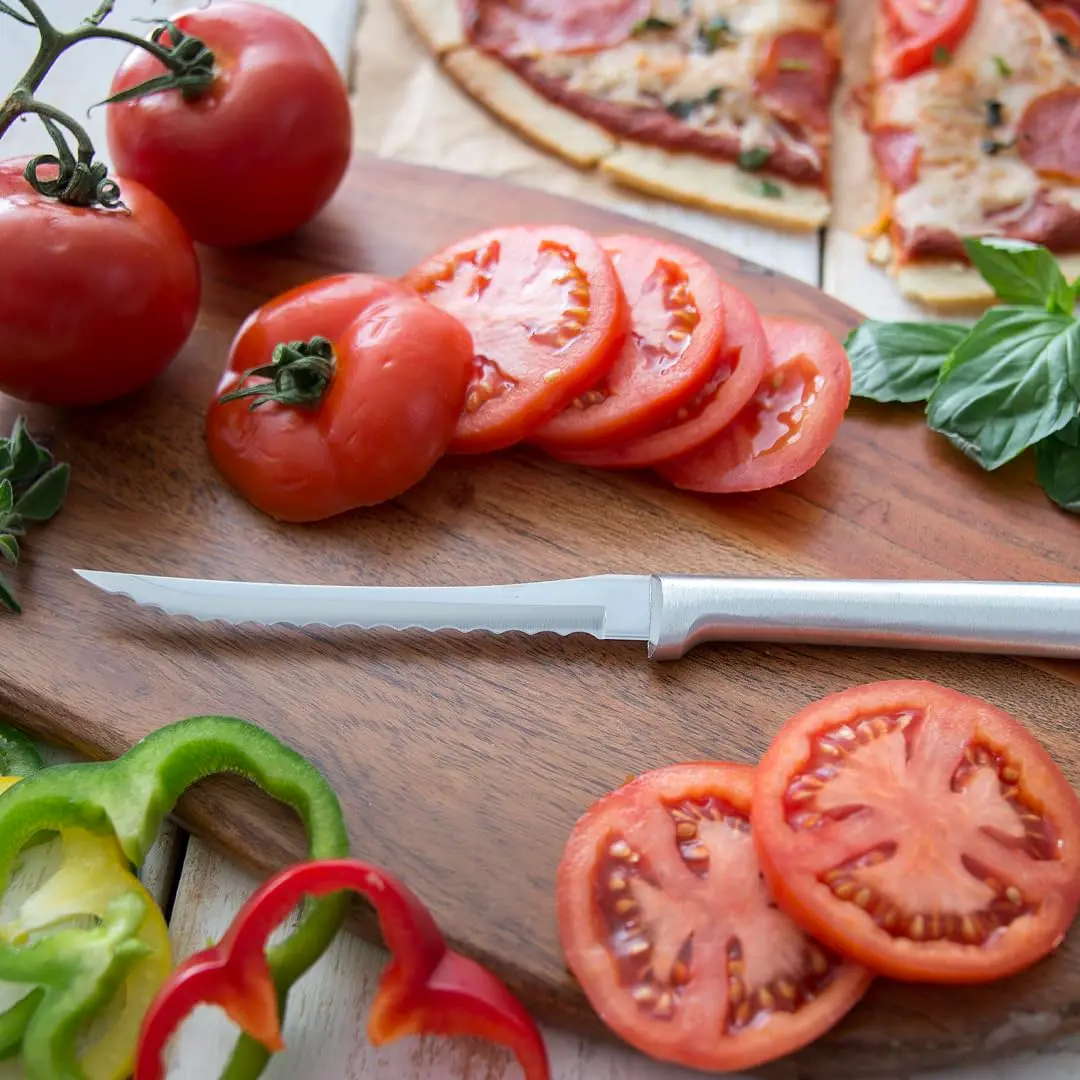 RADA Tomato Slicer Knife (R126), 5" Serrated Blade | Made in USA for Perfect Tomato Slices - view 6