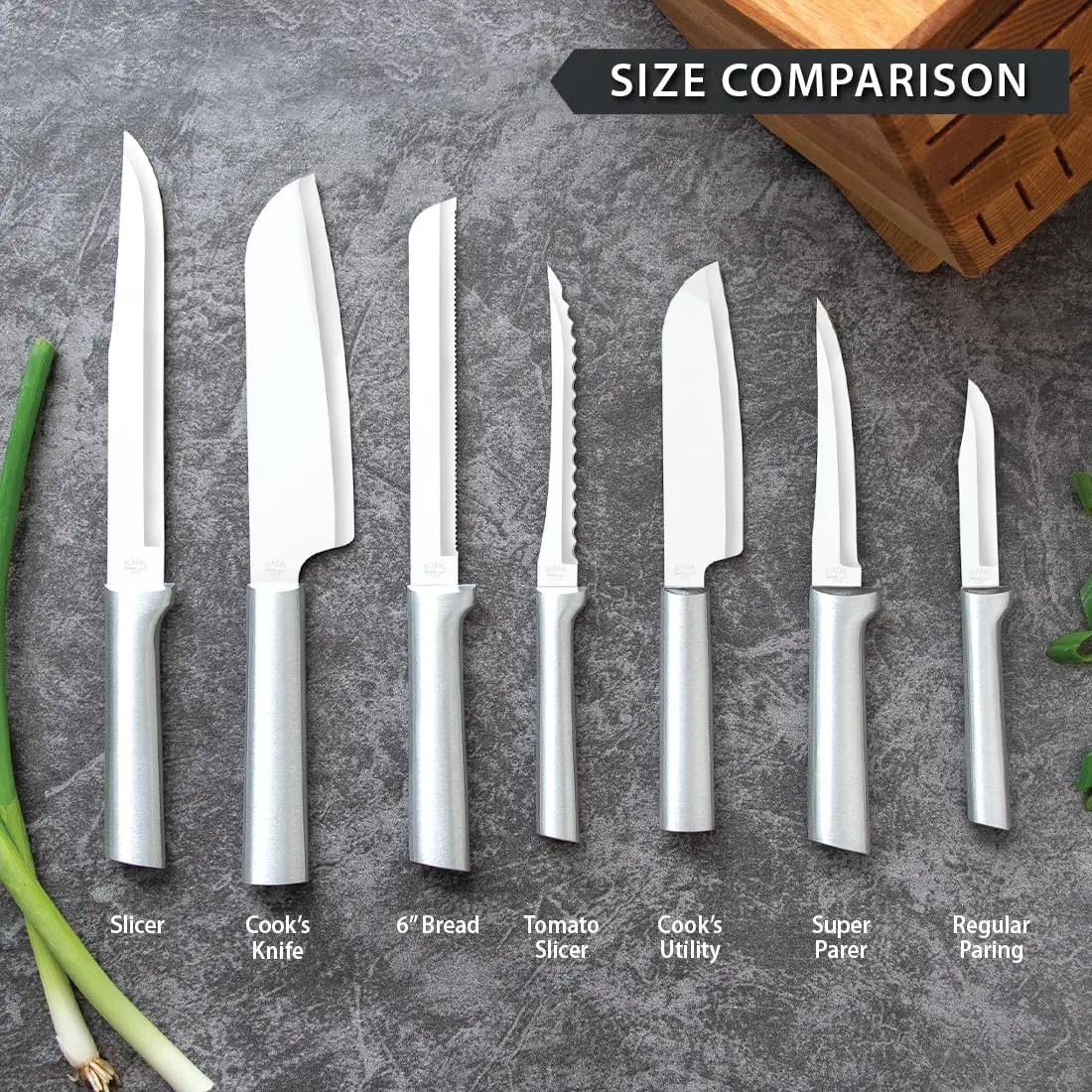 RADA Tomato Slicer Knife (R126), 5" Serrated Blade | Made in USA for Perfect Tomato Slices - view 7