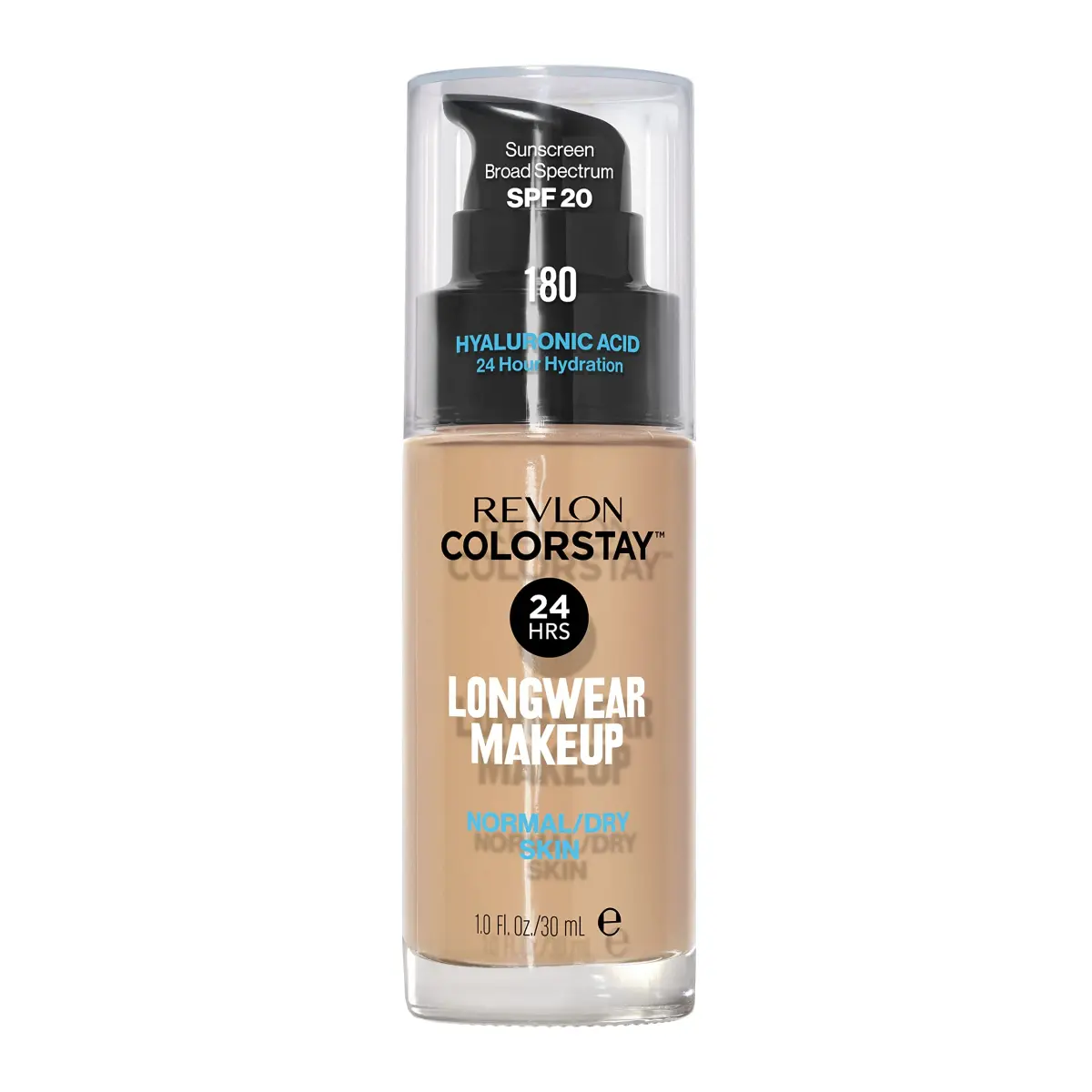 Revlon ColorStay Liquid Foundation for Normal/Dry Skin SPF 20, 1 fl oz (29.57 ml) | Longwear Medium-Full Coverage - main product image