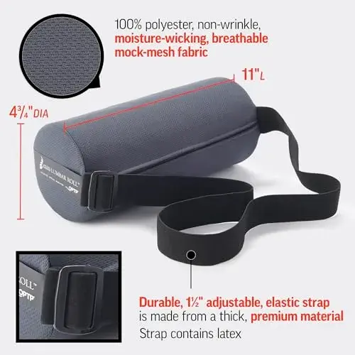 OPTP The Original McKenzie Lumbar Roll Standard Density 27cm (11") | Moderate Back Support for Sitting - view 4