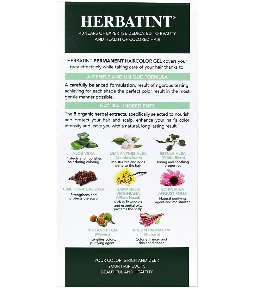 Herbatint Permanent Herbal Haircolour Gel 5N Light Chestnut 135 mL | Ammonia-Free Organic Herbal Formula - view 6