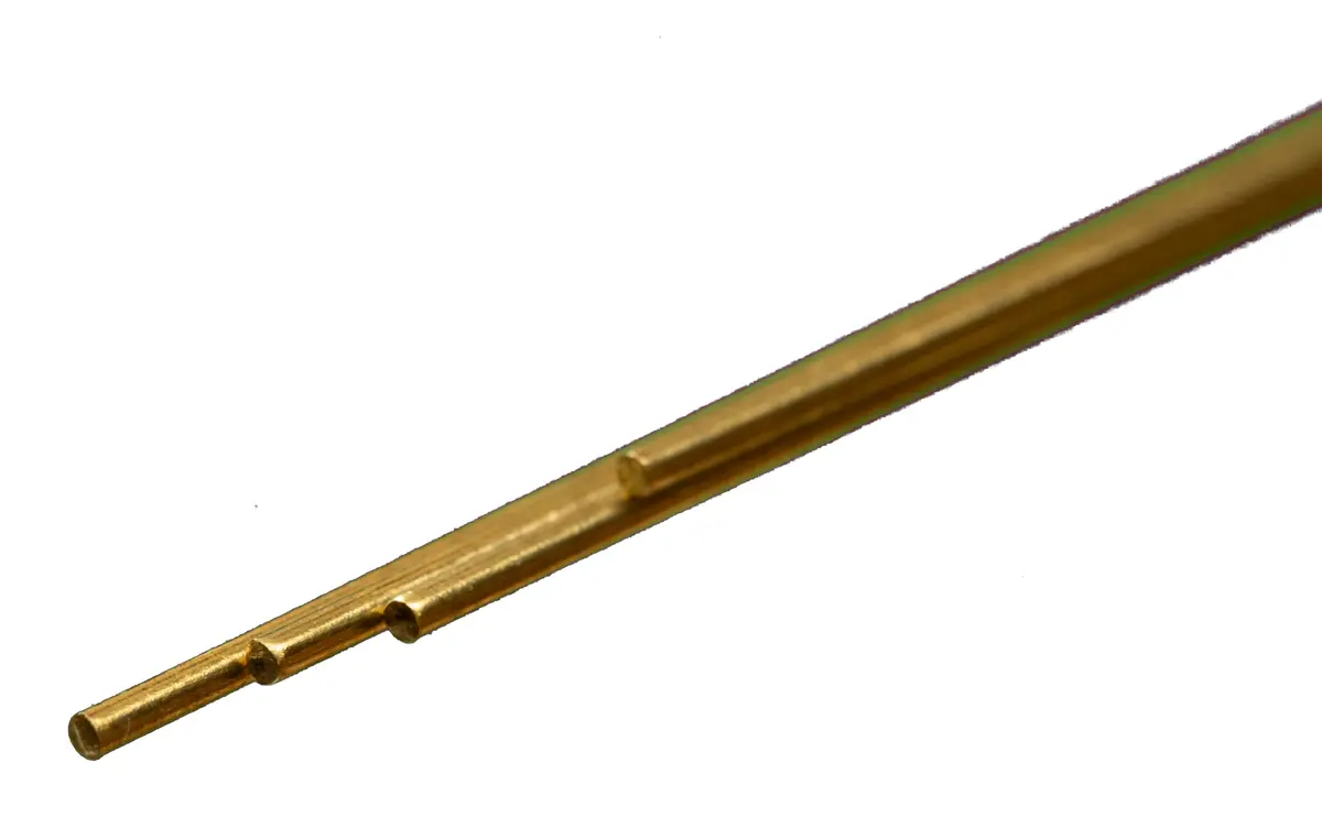 K & S Precision Metals Round Brass Rod 8161 – 1.19 mm (3/64") OD x 30.48 cm (12") Long – 4 Rods - view 3