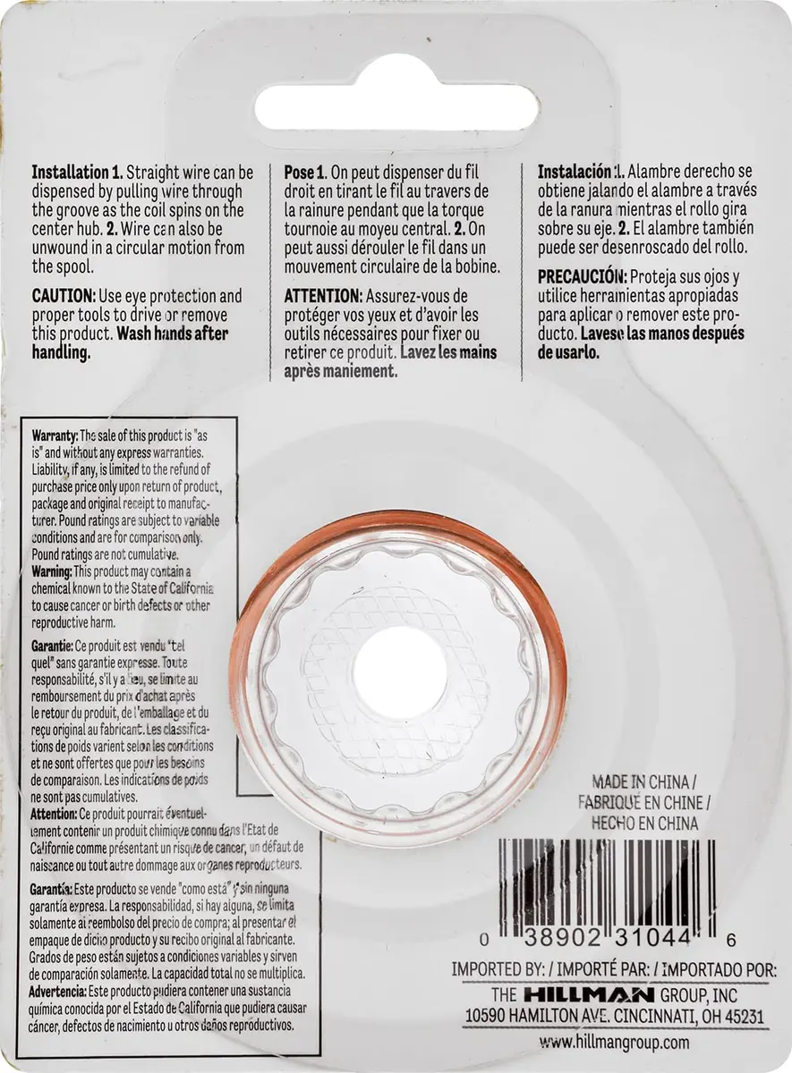 Hillman Copper Wire 18 Gauge | Corrosion-Resistant, 25ft Length, Versatile Craft & DIY Use - view 3