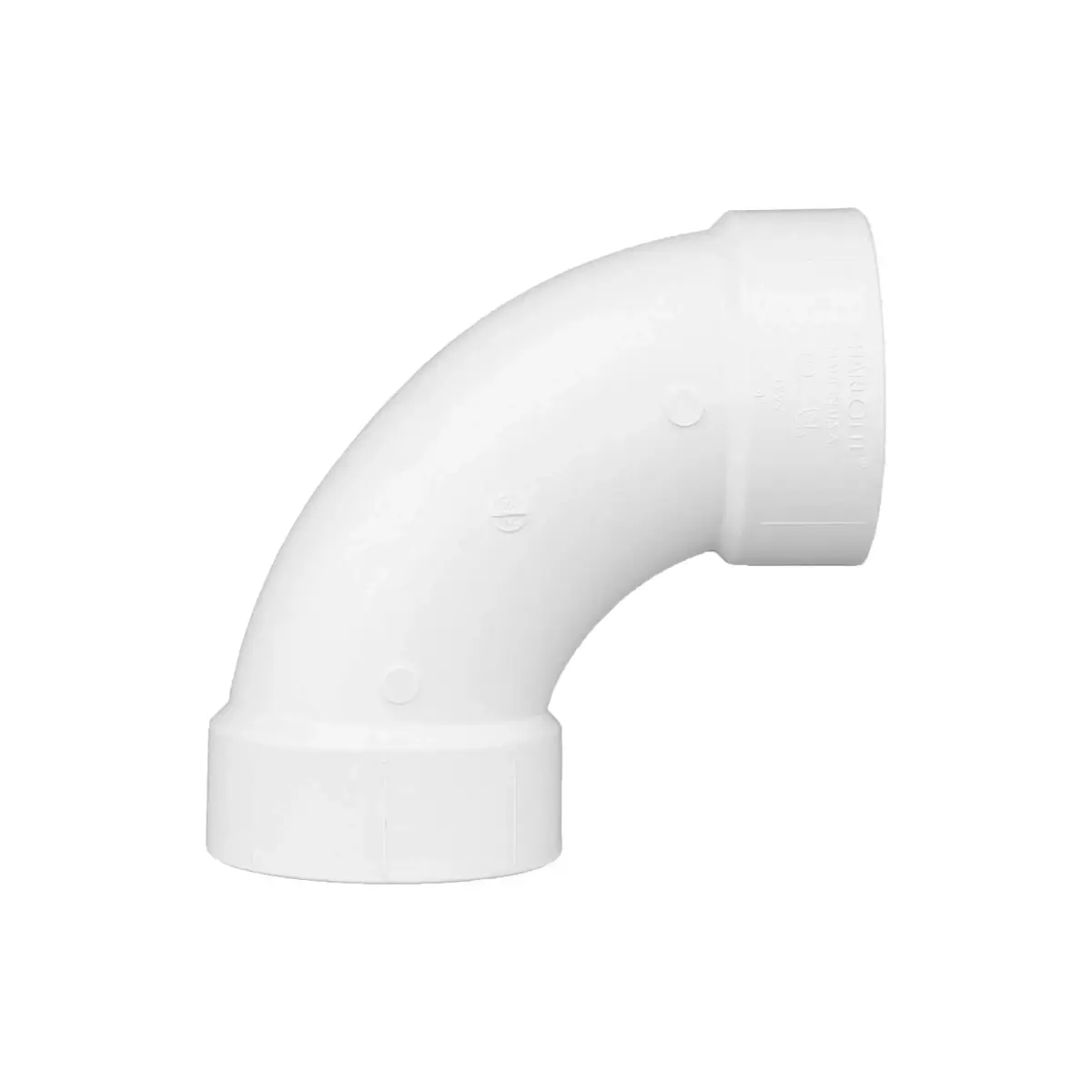 Charlotte Pipe 4 Inch DWV Long Sweep 1/4 Bend PVC Fitting | 10.9 cm (4 Inch) Hub + 4 Inch Hub - view 4
