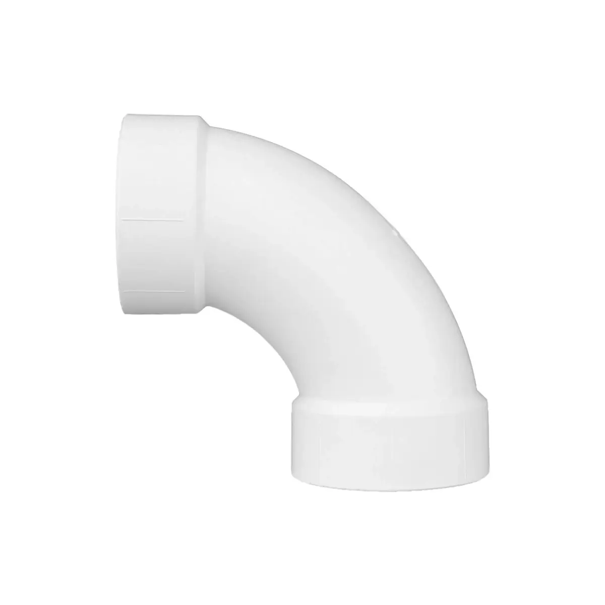 Charlotte Pipe 4 Inch DWV Long Sweep 1/4 Bend PVC Fitting | 10.9 cm (4 Inch) Hub + 4 Inch Hub - view 5