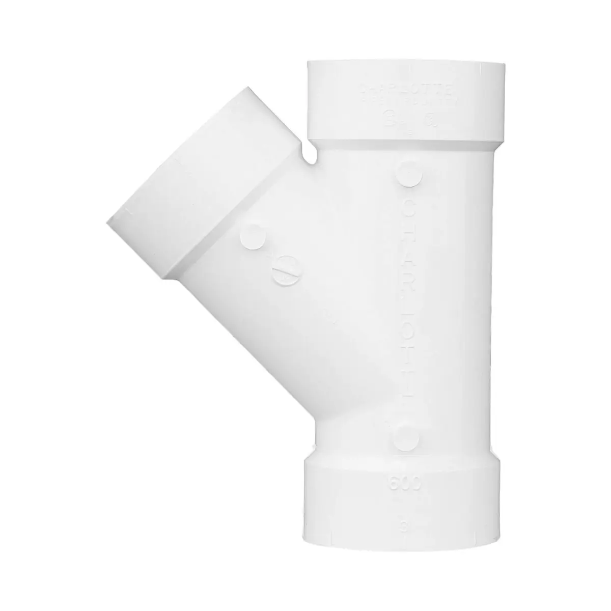 Charlotte Pipe 3" DWV Wye Pipe Fitting | Sanitary Drain Waste Vent, Easy Install, Made in USA - view 5