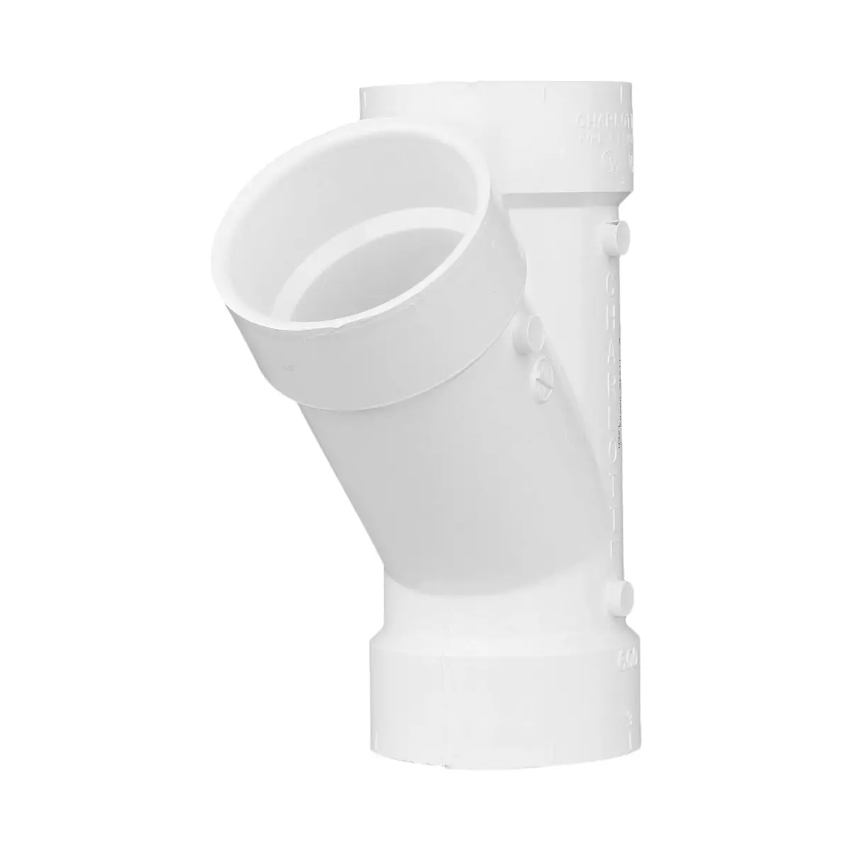 Charlotte Pipe 3" DWV Wye Pipe Fitting | Sanitary Drain Waste Vent, Easy Install, Made in USA - main product image