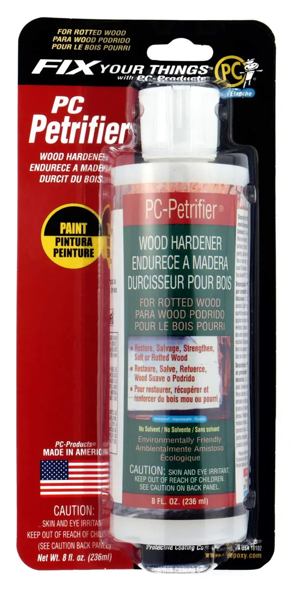 PC Products PC-Petrifier Water-Based Wood Hardener 237ml (8 Fl Oz) | Revitalizes Rotted Wood - main product image