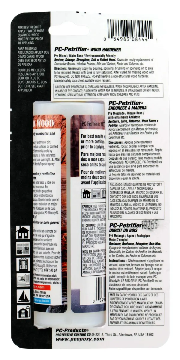 PC Products PC-Petrifier Water-Based Wood Hardener 237ml (8 Fl Oz) | Revitalizes Rotted Wood - view 2
