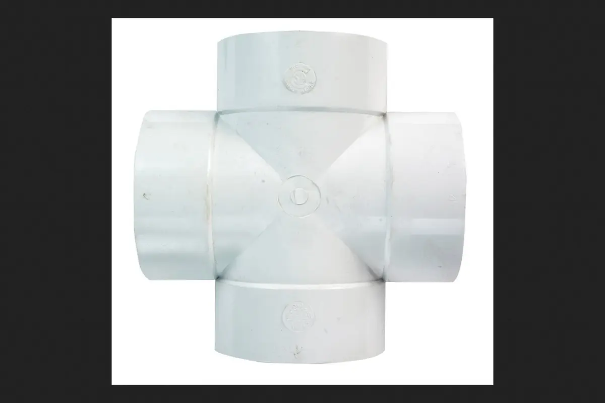 Plastic Trends 4 in. Hub x 4 in. Dia. Hub PVC Straight Tee | SDR35 Sewer Pipe Fitting - main product image