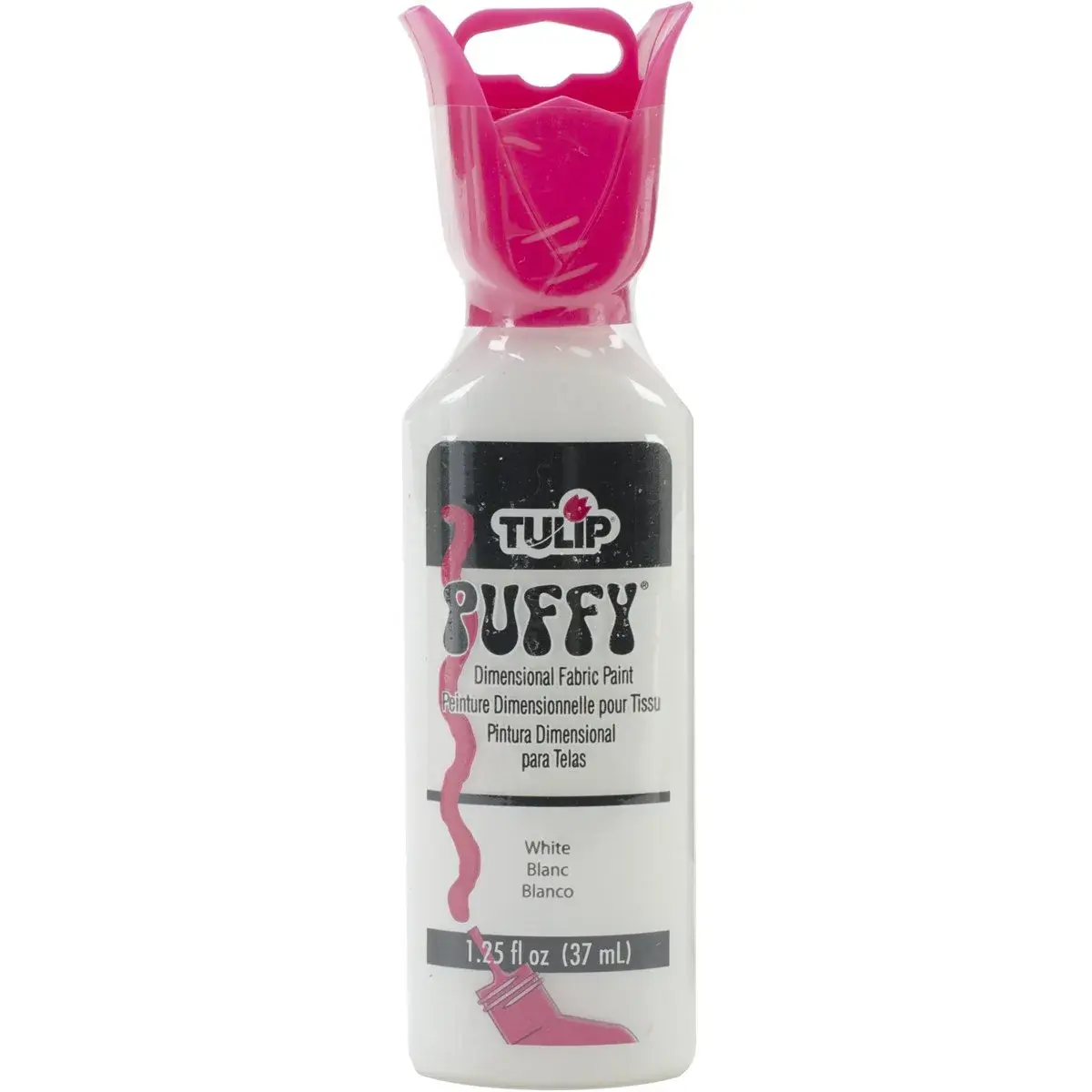 Tulip Puffy White Dimensional Fabric Paint 37ml (1.25 Fl Oz) | ASTM D4236 Certified - main product image