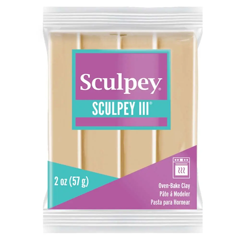 Sculpey III Polymer Oven-Bake Clay, Tan, 59.5g (2 oz) | Non-Toxic & ASTM Certified for Kids & Adults - main product image