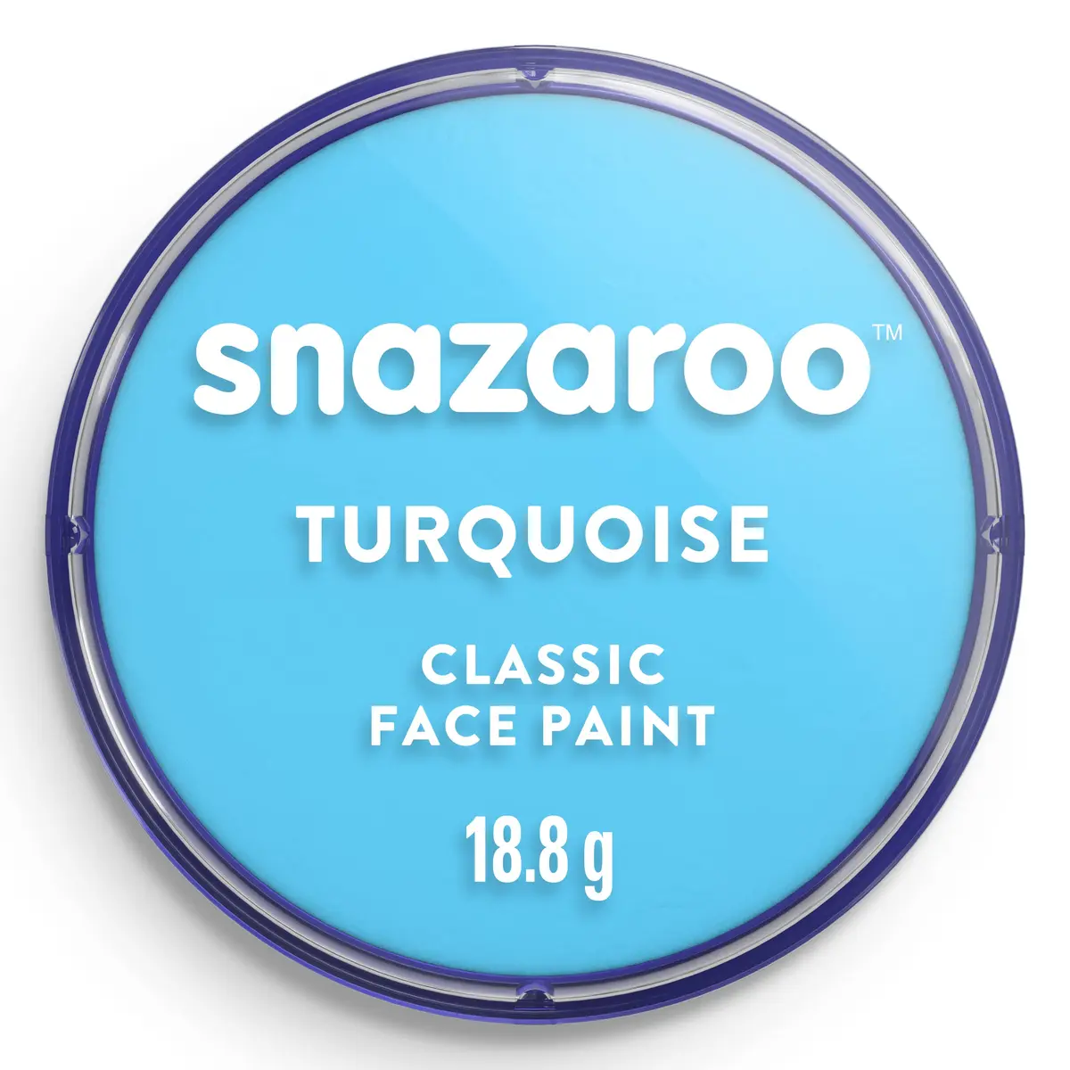 Snazaroo Classic Face and Body Paint, 18.8g Pot, Turquoise | Water-Based, Skin Safe, Vibrant Colors - main product image