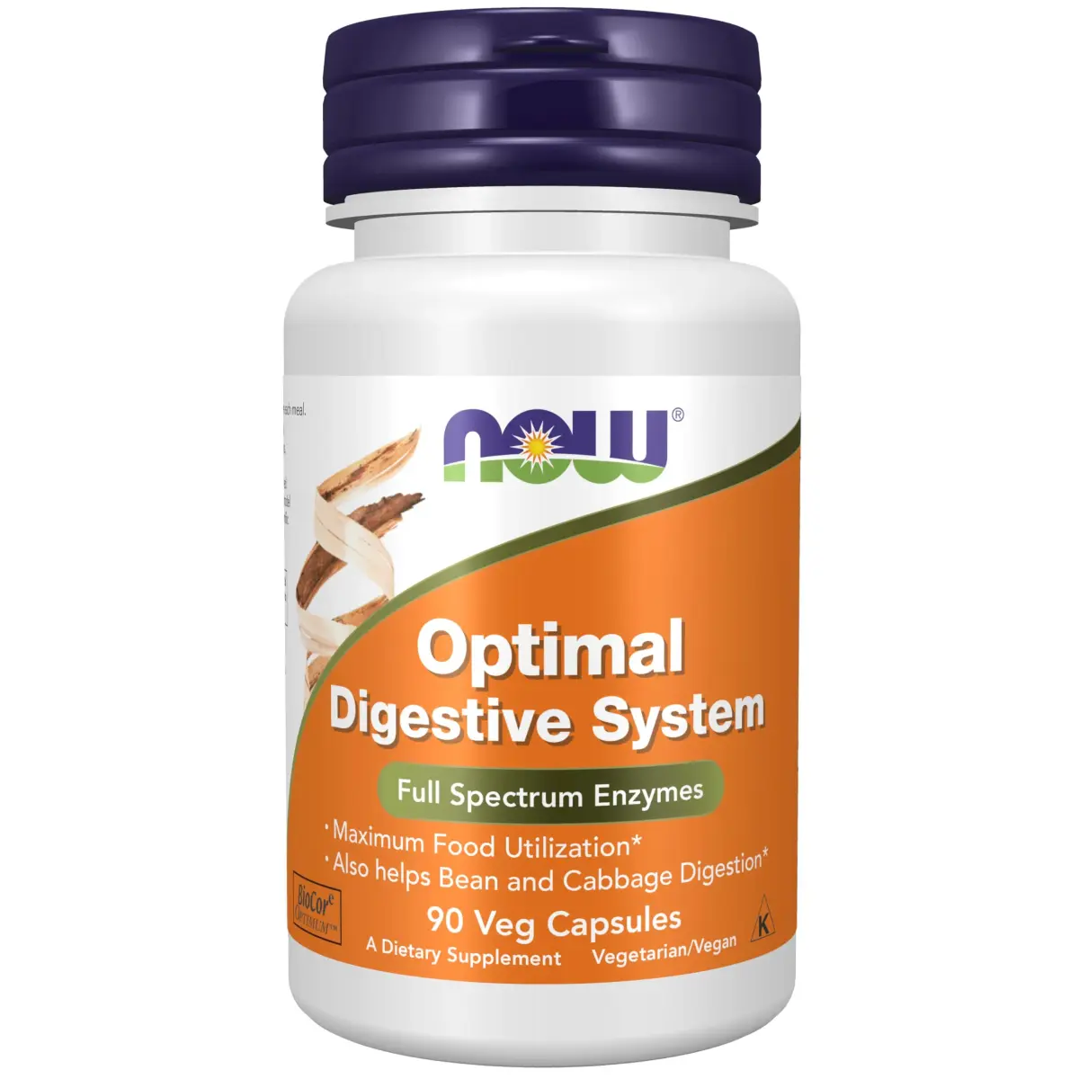 NOW Foods Optimal Digestive System Full Spectrum Enzymes 90 Veg Capsules | Supports Digestion of Beans & Vegetables - main product image