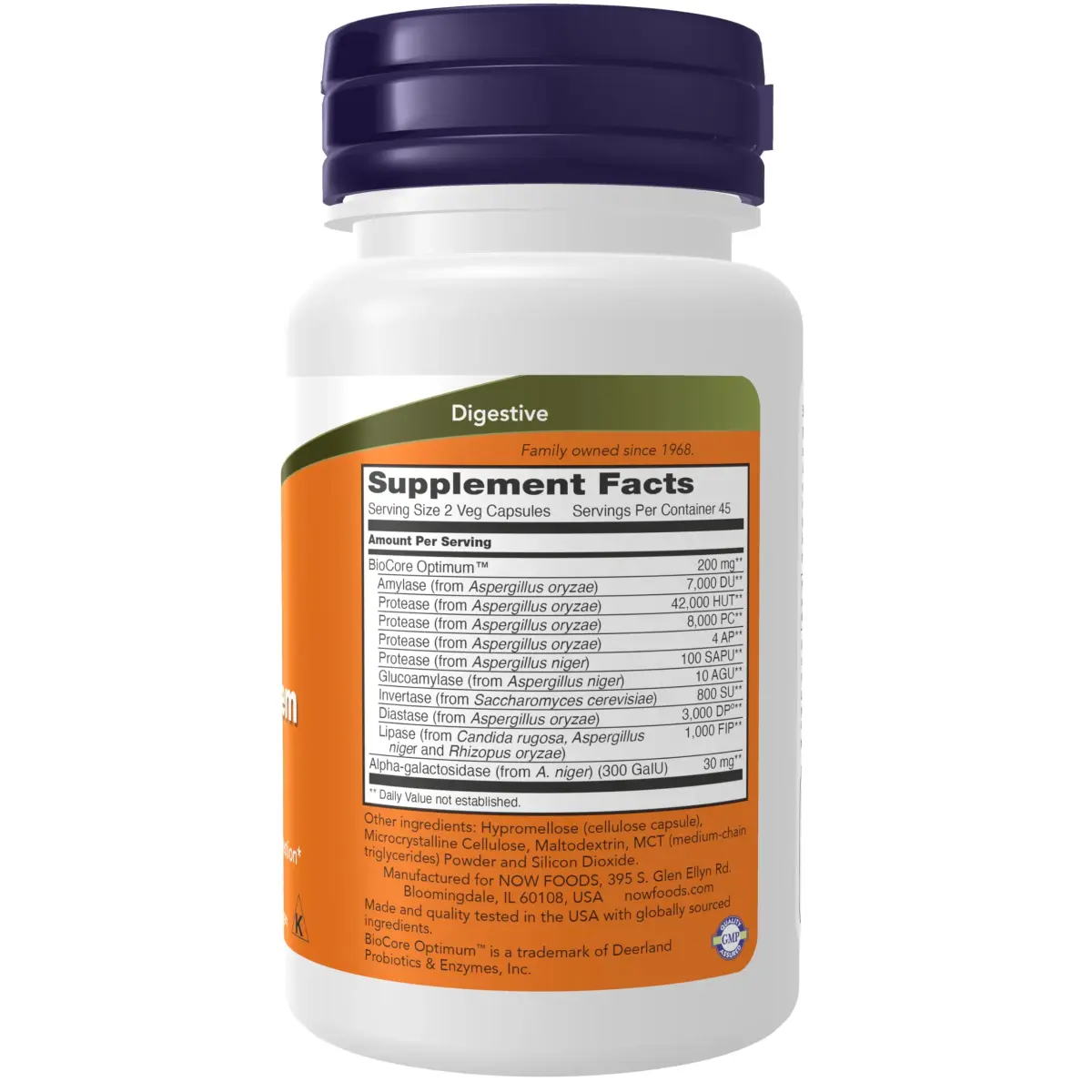 NOW Foods Optimal Digestive System Full Spectrum Enzymes 90 Veg Capsules | Supports Digestion of Beans & Vegetables - view 2