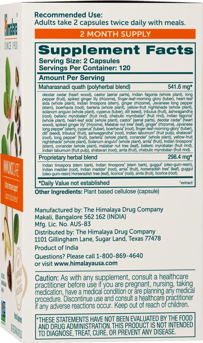 Himalaya ImmunoCare, Immune Support Supplement, 840 mg | Supports immune health with Ayurvedic herbs - view 2