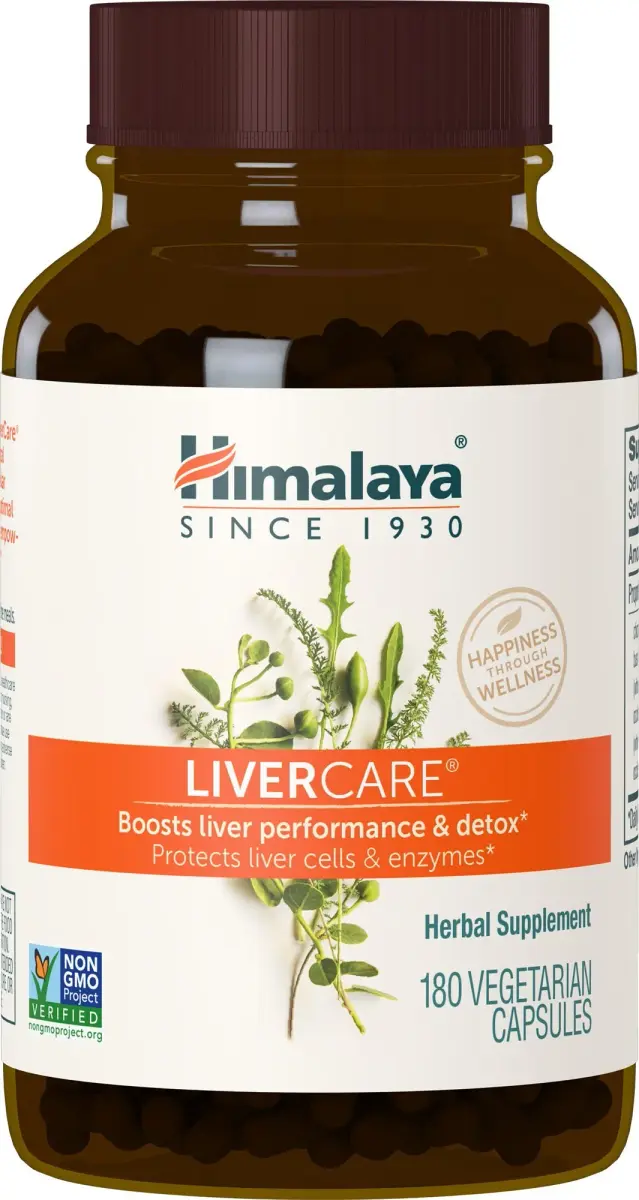 Himalaya LiverCare Herbal Supplement 180 Capsules (375 mg) | Supports Liver Detox & Bile Production - main product image